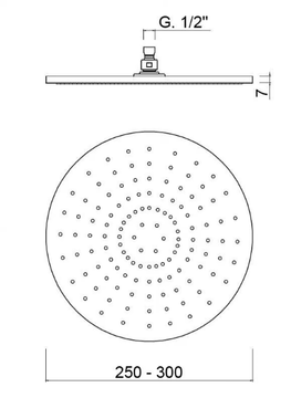 EGO - F1707-25 - Round overhead shower with anti-lime system by Rubinetteria Giulini - view 3